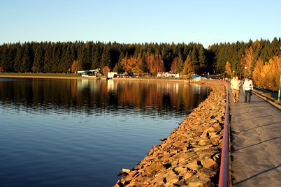 Der Greifenbachstauweiher bei Geyer