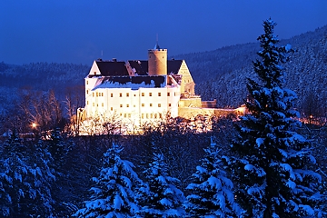 Blick auf die Burg Scharfenstein