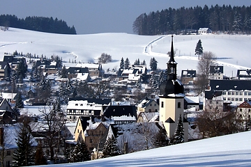 Blick auf das winterliche Sosa